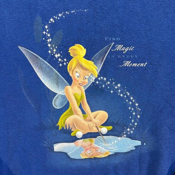 Vintage Disney Tinkerbell Find Magic In Every Moment Sweatshirt Women's XXL Y2K - Picture 2 of 5